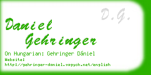 daniel gehringer business card